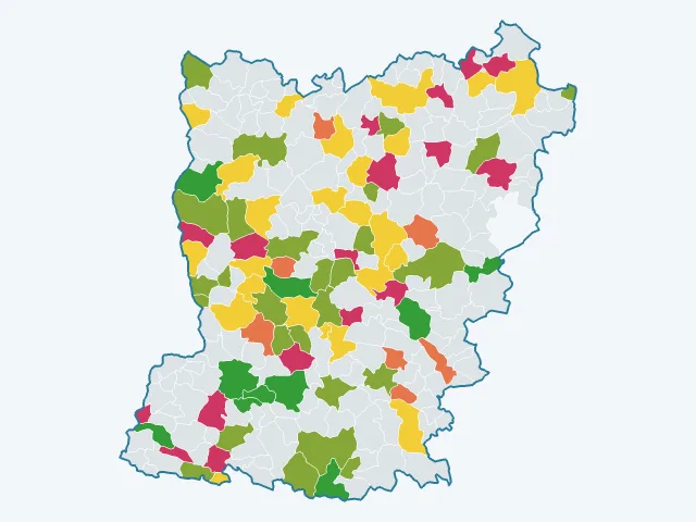 Carte de la vie pratique dans la Mayenne (53)