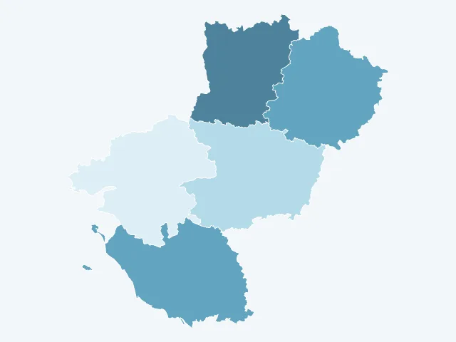 Carte du vote Valérie Pécresse dans les Pays de la Loire