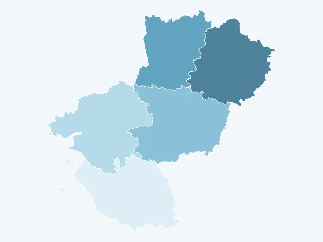 Carte du rendement locatif dans les Pays de la Loire