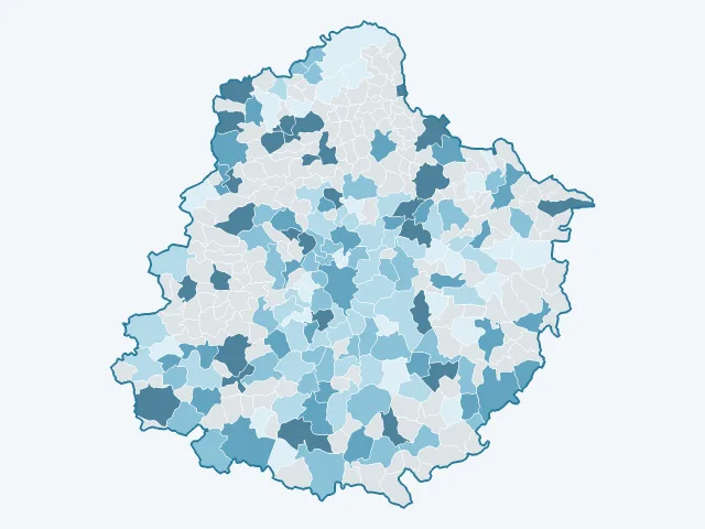 Carte de l'évolution des prix immobiliers dans la Sarthe (72)