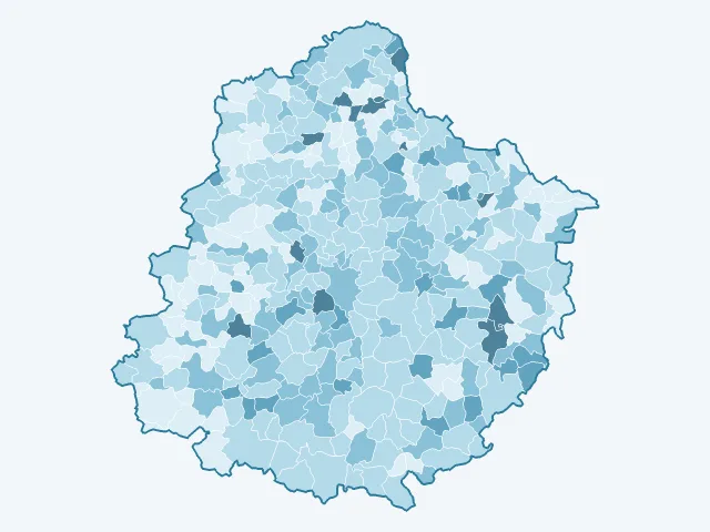 Carte du vote Fabien Roussel dans la Sarthe (72)