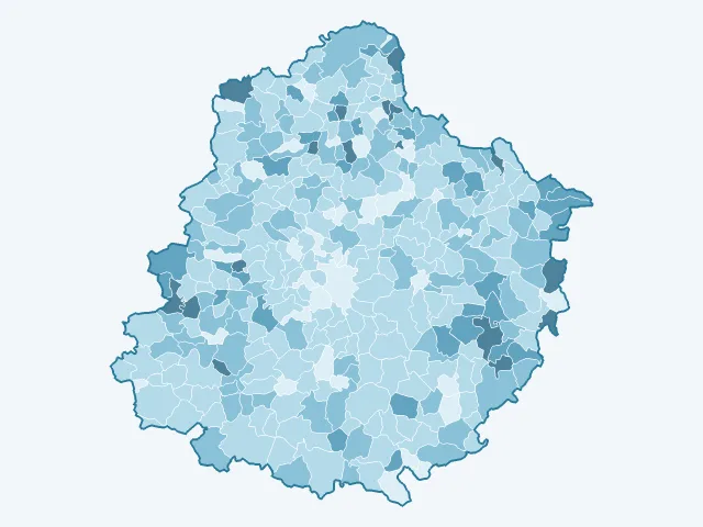 Carte du vote Jean Lassalle dans la Sarthe (72)