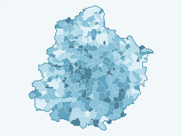 Carte du vote Jean-Luc Mélenchon dans la Sarthe (72)