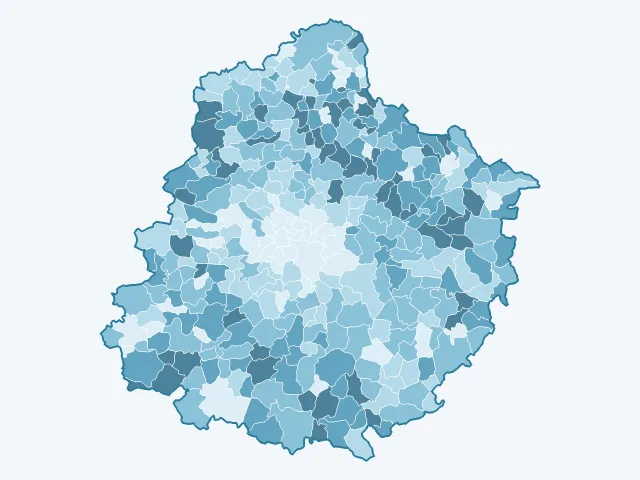 Carte du vote Marine Le Pen dans la Sarthe (72)