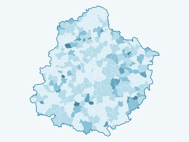 Carte du vote Nathalie Arthaud dans la Sarthe (72)