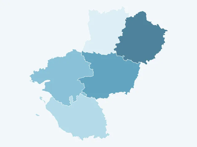 Carte du taux de chômage dans les Pays de la Loire