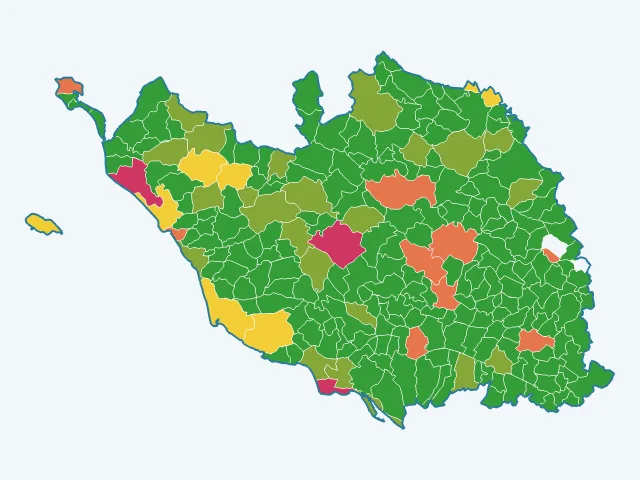 Carte des agressions physiques et sexuelles dans la Vendée (85)