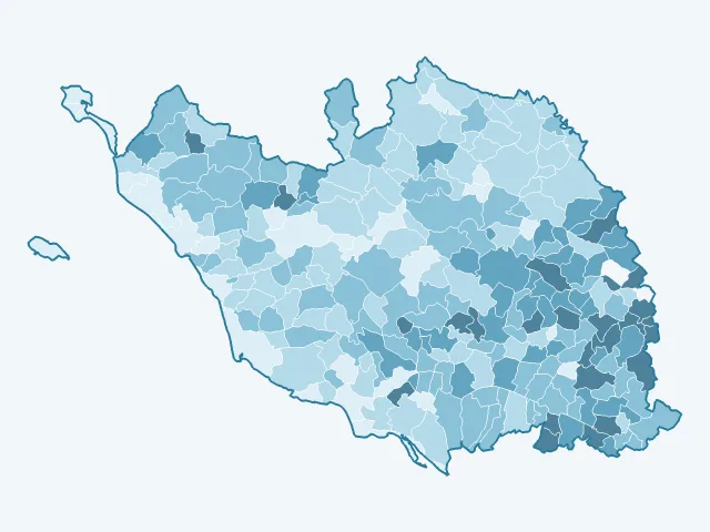 Carte des logements vacants dans la Vendée (85)