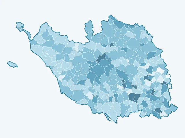 Carte du vote Anne Hidalgo dans la Vendée (85)