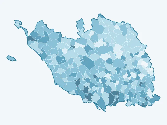 Carte du vote Fabien Roussel dans la Vendée (85)