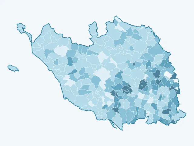 Carte du vote Jean Lassalle dans la Vendée (85)