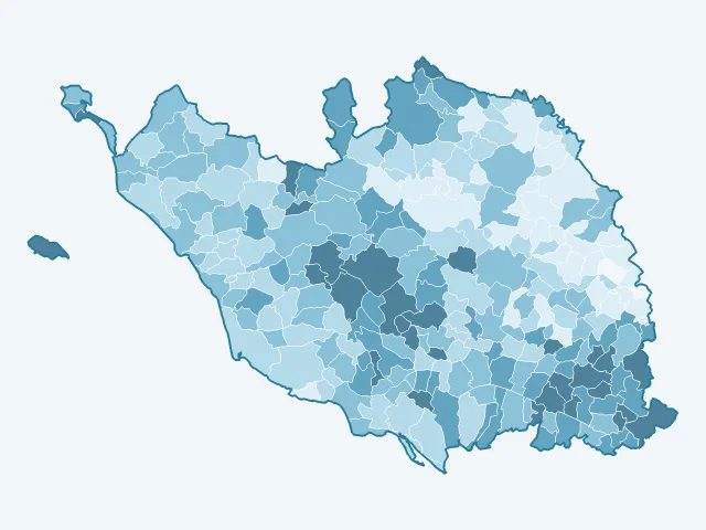 Carte du vote Jean-Luc Mélenchon dans la Vendée (85)