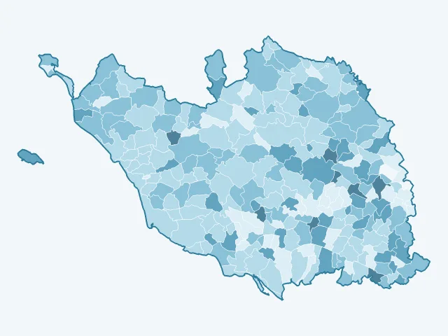 Carte du vote Nathalie Arthaud dans la Vendée (85)