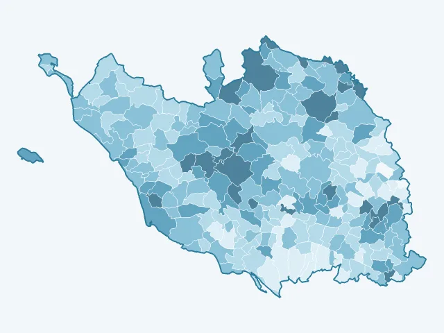 Carte du vote Yannick Jadot dans la Vendée (85)