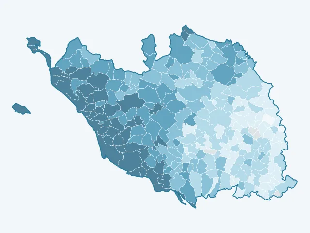 Carte des prix de l'immobilier dans la Vendée (85)