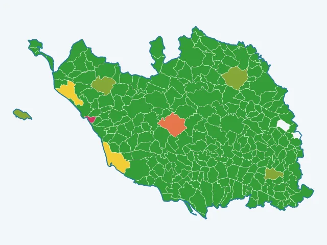 Carte des infractions liées aux stupéfiants dans la Vendée (85)