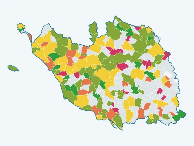Carte de la vie pratique dans la Vendée (85)