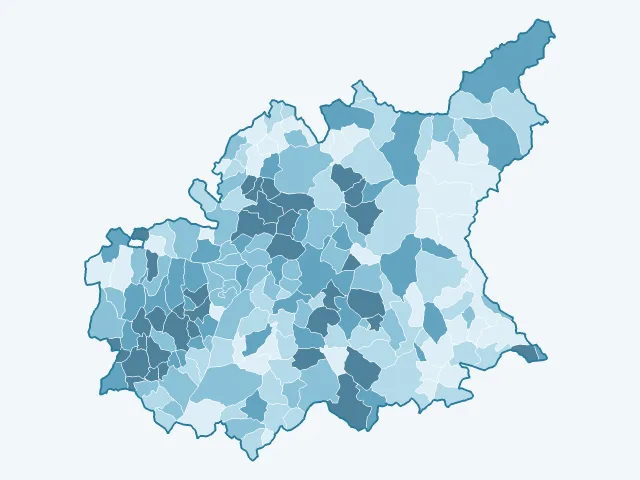 Carte du vote Jean-Luc Mélenchon dans les Alpes-de-Haute-Provence (04)