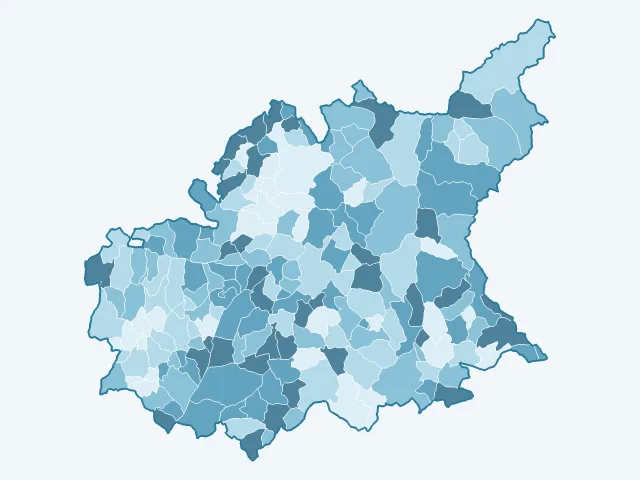Carte du vote Marine Le Pen dans les Alpes-de-Haute-Provence (04)