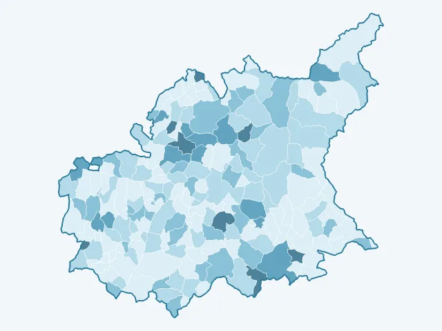 Carte du vote Philippe Poutou dans les Alpes-de-Haute-Provence (04)