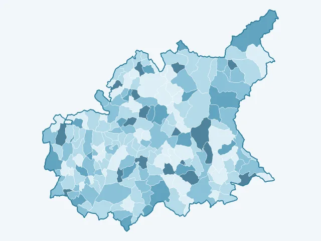 Carte du vote Valérie Pécresse dans les Alpes-de-Haute-Provence (04)