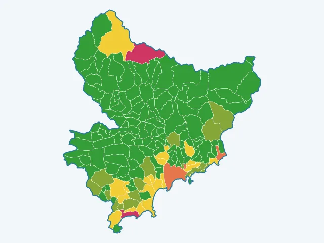 Carte des agressions physiques et sexuelles dans les Alpes-Maritimes (06)