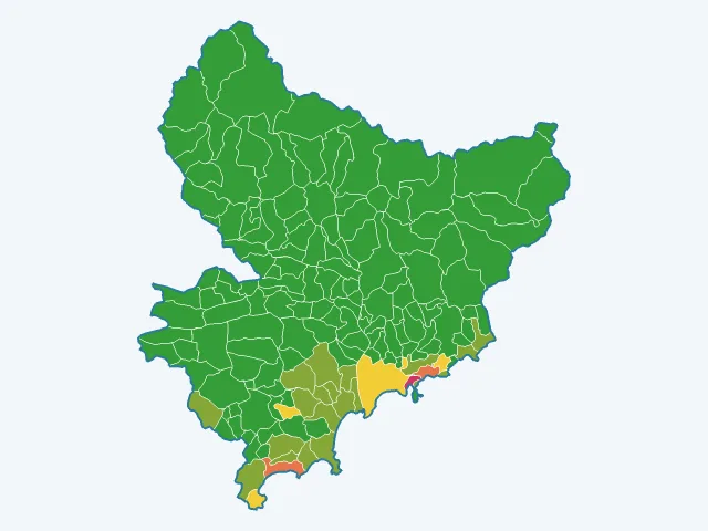 Carte des cambriolages dans les Alpes-Maritimes (06)