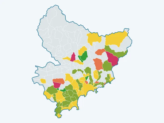 Carte de la satisfaction des habitants dans les Alpes-Maritimes (06)