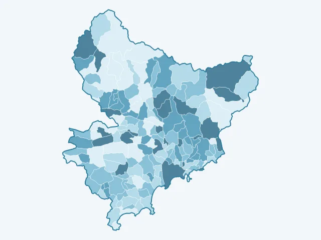Carte des logements vacants dans les Alpes-Maritimes (06)