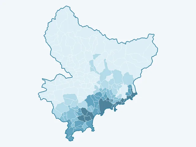 Carte des loyers dans les Alpes-Maritimes (06)