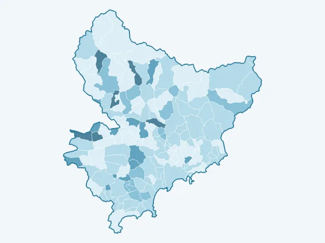Carte du vote Anne Hidalgo dans les Alpes-Maritimes (06)
