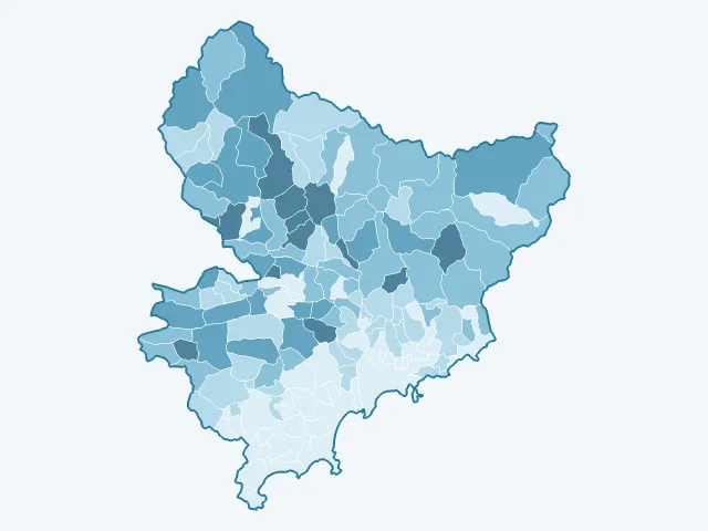 Carte du vote Jean Lassalle dans les Alpes-Maritimes (06)