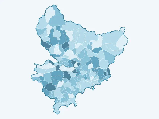 Carte du vote Nicolas Dupont-Aignan dans les Alpes-Maritimes (06)