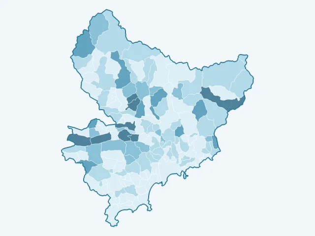 Carte du vote Philippe Poutou dans les Alpes-Maritimes (06)