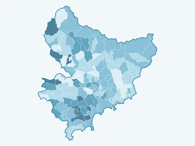 Carte du vote Yannick Jadot dans les Alpes-Maritimes (06)