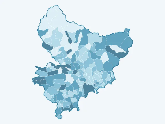 Carte du taux de chômage dans les Alpes-Maritimes (06)