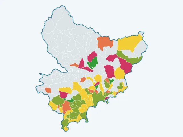 Carte de la vie pratique dans les Alpes-Maritimes (06)