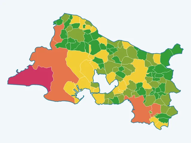 Carte des agressions physiques et sexuelles dans les Bouches-du-Rhône (13)
