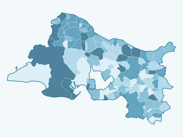 Carte des logements vacants dans les Bouches-du-Rhône (13)