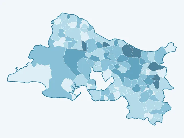 Carte du vote Anne Hidalgo dans les Bouches-du-Rhône (13)