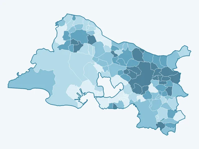 Carte du vote Emmanuel Macron dans les Bouches-du-Rhône (13)