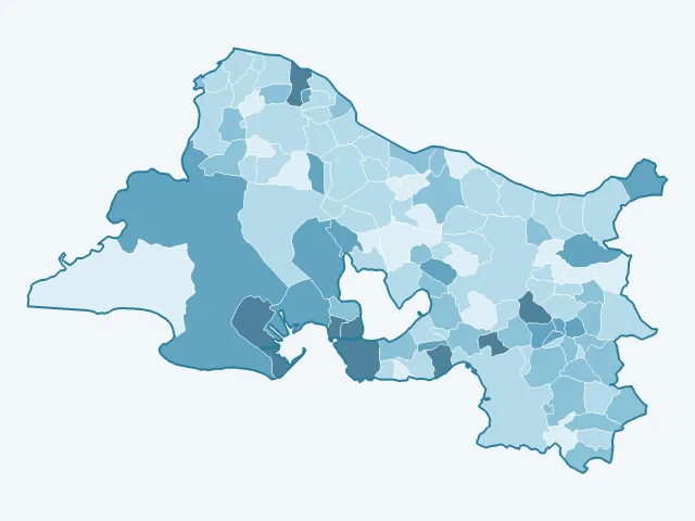 Carte du vote Fabien Roussel dans les Bouches-du-Rhône (13)