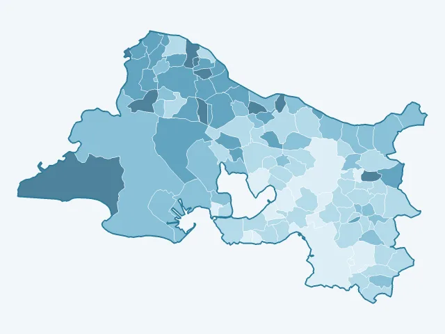 Carte du vote Jean Lassalle dans les Bouches-du-Rhône (13)
