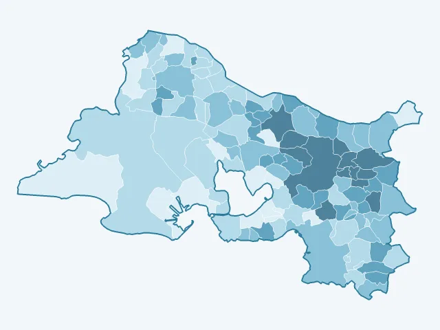 Carte du vote Yannick Jadot dans les Bouches-du-Rhône (13)