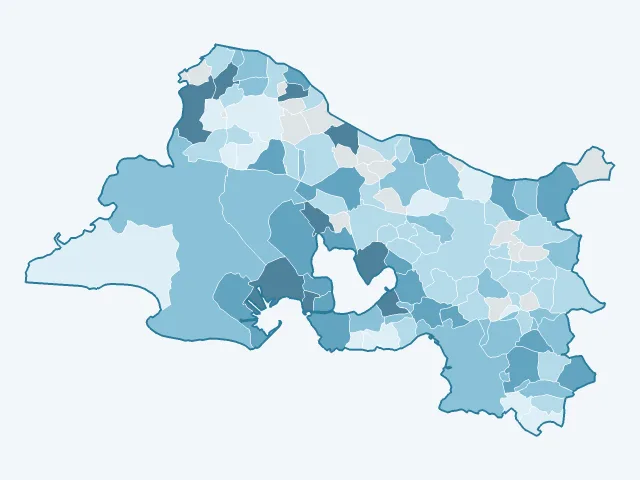 Carte du rendement locatif dans les Bouches-du-Rhône (13)