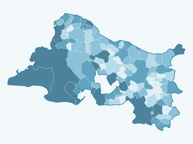 Carte du taux de chômage dans les Bouches-du-Rhône (13)