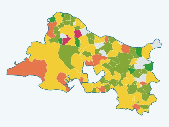 Carte de la vie pratique dans les Bouches-du-Rhône (13)