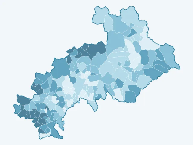 Carte de l'âge moyen dans les Hautes-Alpes (05)