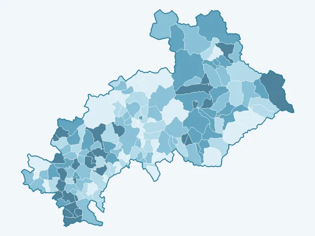 Carte du vote Jean-Luc Mélenchon dans les Hautes-Alpes (05)