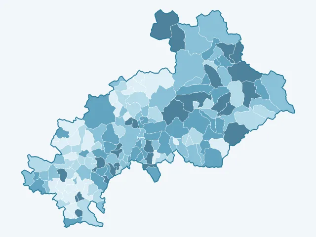 Carte de la population active dans les Hautes-Alpes (05)